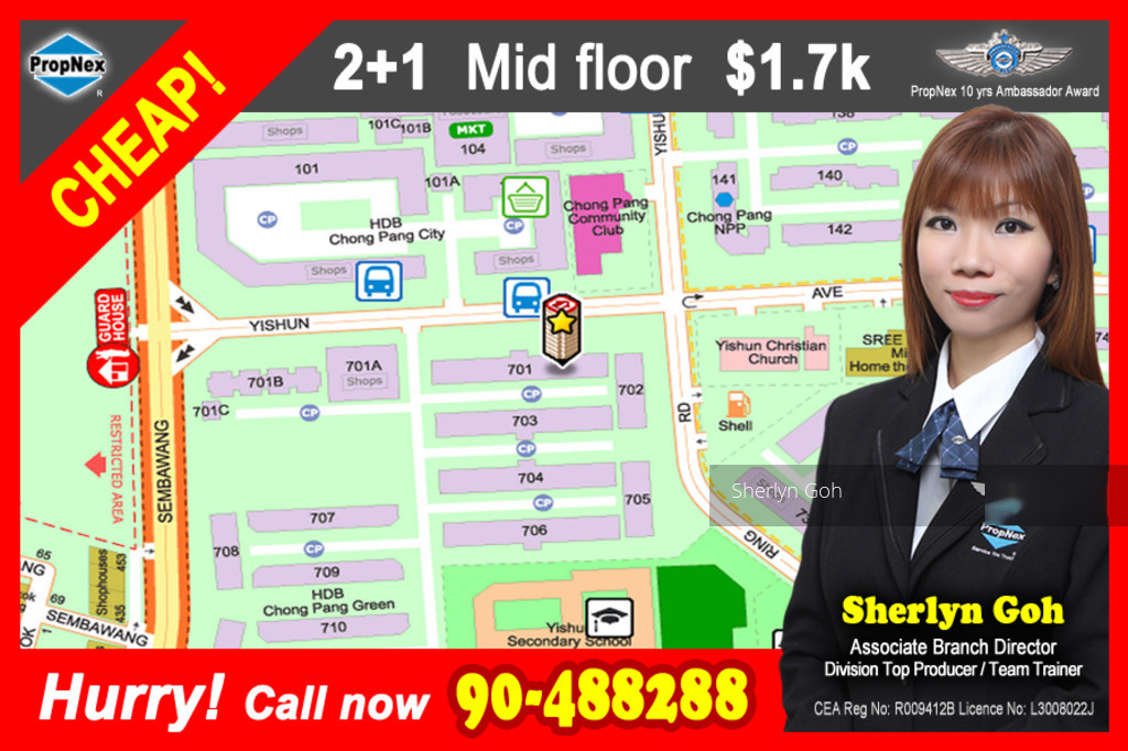Blk 701 Yishun Avenue 5 (Yishun), HDB 3 Rooms #118538382